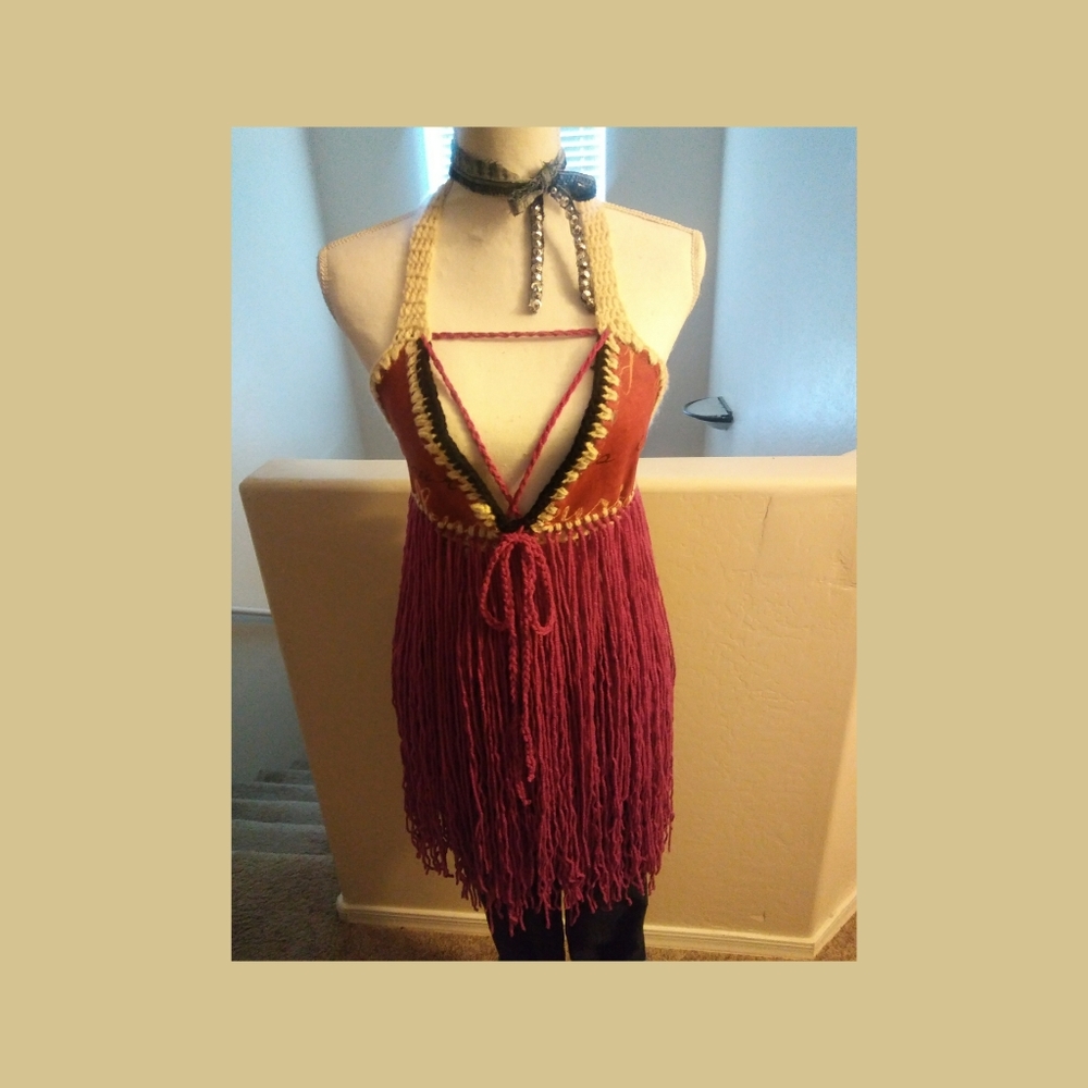 Fringe long top